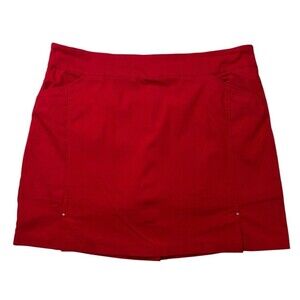 Jenna Rose Women's‎ Plus Size 3X Red Skirt Elastic Waist Pull-On Skort w/Pockets